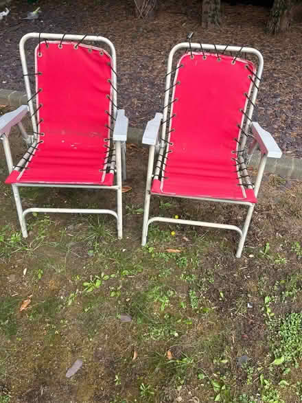 Photo of free 2 Red chairs (Potters Bar EN6) #1