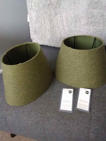 Photo of free Brand new olive oval lamp shades (Heacham PE31) #2