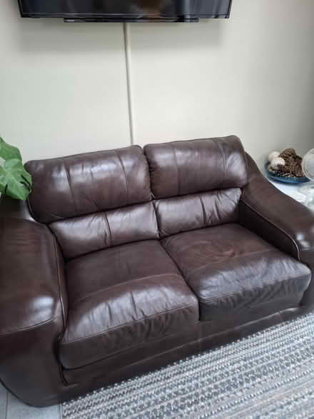 Photo of free Leather sofa (Stockport) #1