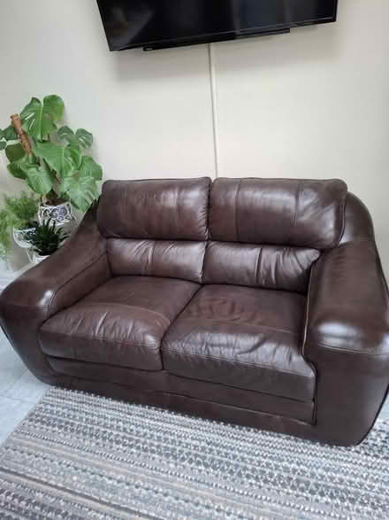 Photo of free Leather sofa (Stockport) #2