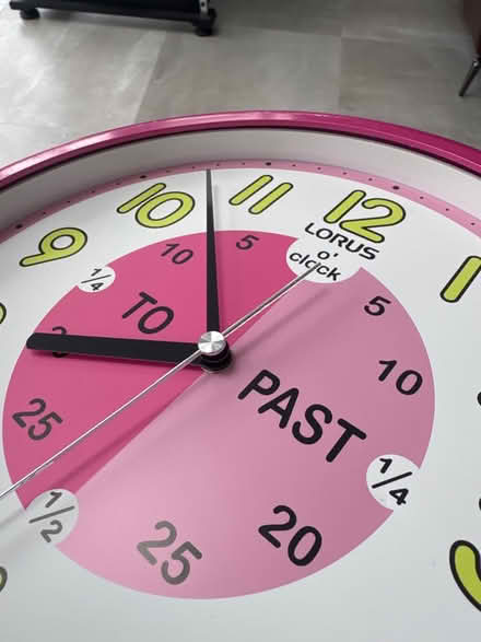 Photo of free Teach time hanging clock (KT7 - Thames Ditton) #2