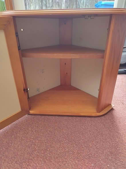 Photo of free Corner bathroom cabinet, pine (Oakdale, Poole BH15) #3
