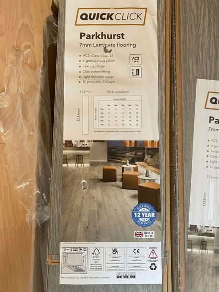 Photo of free New Grey laminate flooring (Goodshaw Fold BB4) #2