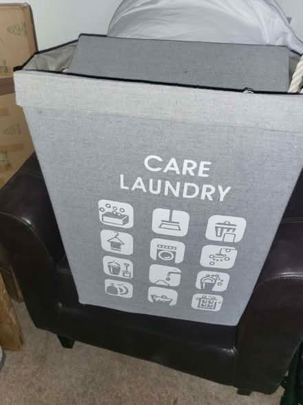 Photo of free Fabric laundry basket (Glazebury WA3) #1