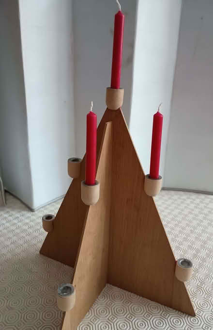 Photo of free Christmas tree shaped candle holder (Chorlton M21) #1