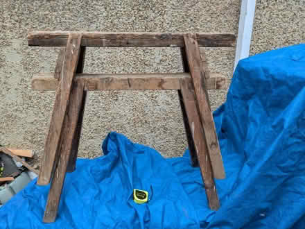 Photo of free Two wooden saw horses (Guildford GU2 9UN) #2