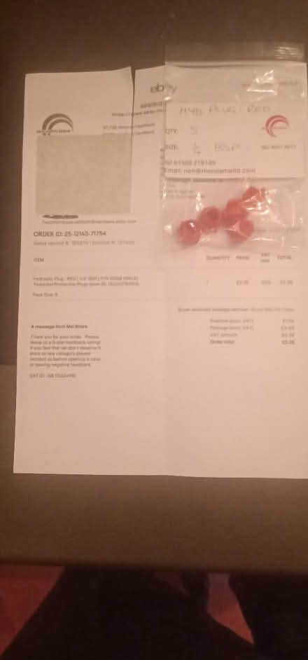 Photo of free 1/4" hydraulic plugs (Southbourne BH6) #2