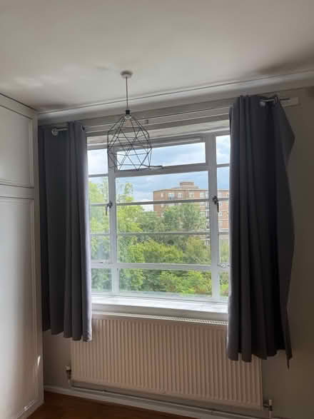 Photo of free Grey eyelet curtains (SW2) #1