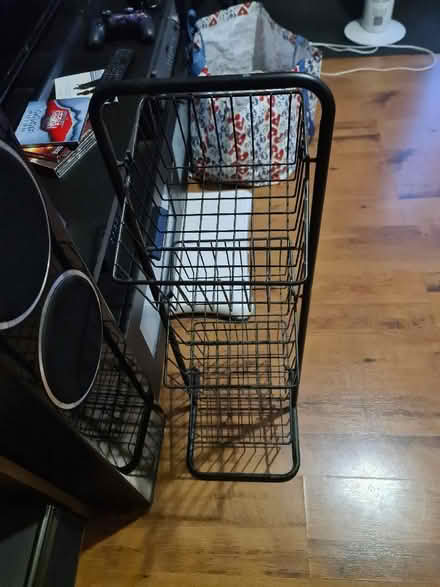 Photo of free Black wire 3 tier vegetable rack (Whitestake PR4) #1