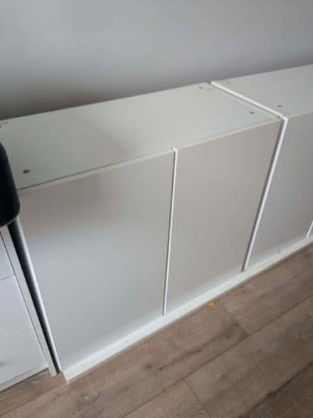 Photo of free 2 glossy white cabinets (islington N1) #1