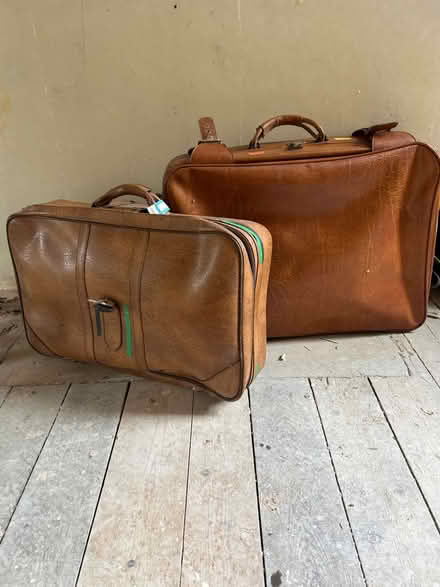 Photo of free Vintage leather suitcases (Stepney Green E1) #1