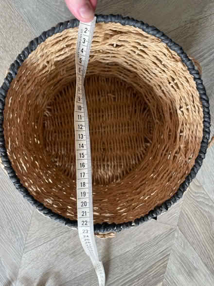 Photo of free Wicker basket / plant pot (201 Streatham High Road) #2