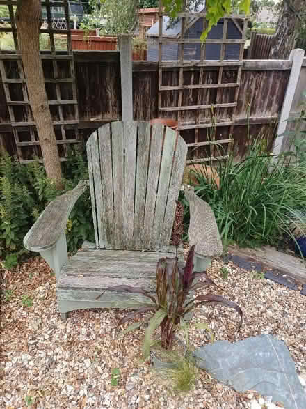Photo of free 2 x cedar wood large Adirondak garden chairs (Stafford ST17) #1
