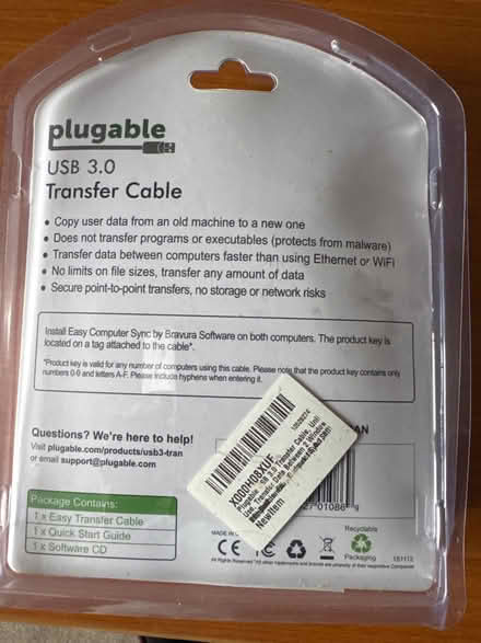 Photo of free Computer plug able transfer cable (Galleywood CM2) #2