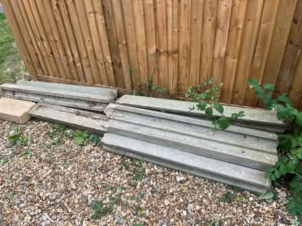 Photo of free Concrete fence post + gravel boards (Little Shelford) #1