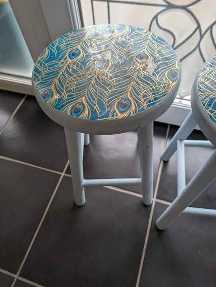 Photo of free 2 x stools in teal/duck egg blue (Hornby LA2) #3