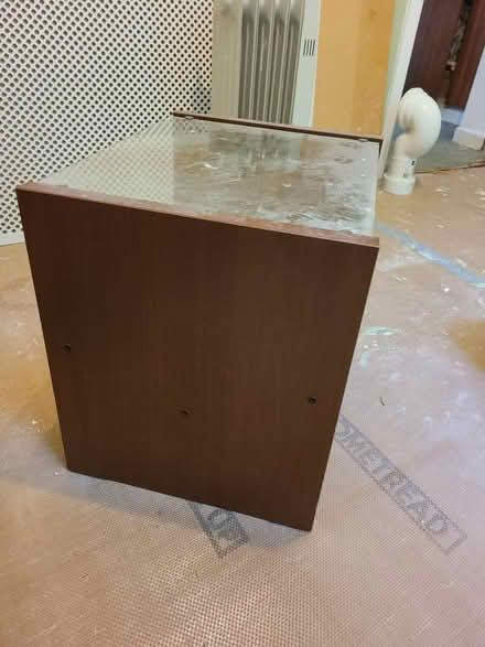 Photo of free Small Glass & Wood Veneer Table (Prestwich M25) #3