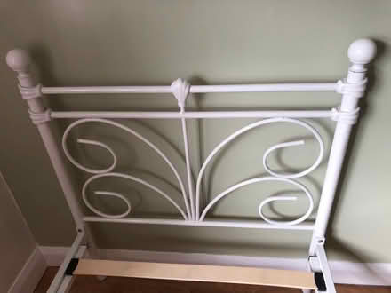 Photo of free Single White Bed Frame + Mattress (SG4 Hitchin) #3