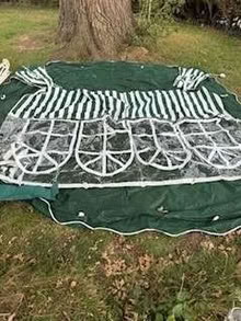 Photo of free Green and white striped Gazebo (Balcombe RH17) #2