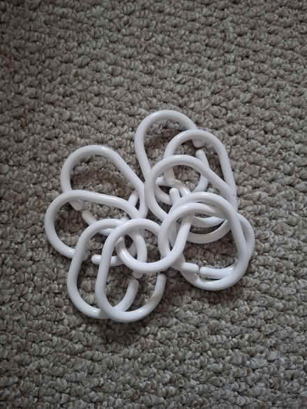 Photo of free 10 Shower curtain loops (NG10 Fields Farm Estate) #1