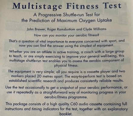 Photo of free Multistage fitness test cassette (Finsbury Park N4) #4