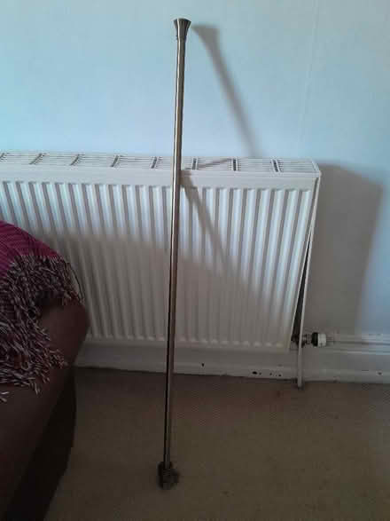 Photo of free 120cm Brass Coloured Metal Curtain Rail (Hillsborough S6) #1