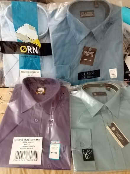 Photo of free 17 inch collar shirts x 4 new (Tonbridge) #1