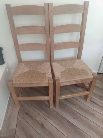 Photo of free 2 dining/kitchen chairs (Woodley SK6) #1
