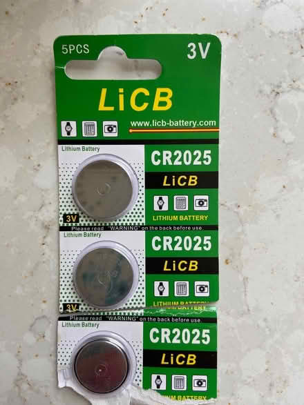 Photo of free 3 CR2025 batteries (Stone staffordshire) #1