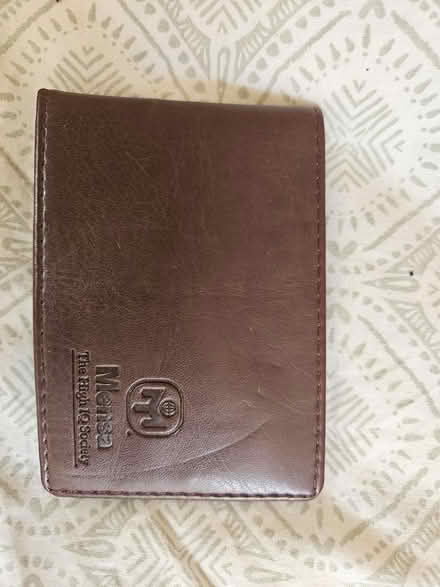 Photo of free Mensa leather card holder (Turnpike Lane) #1