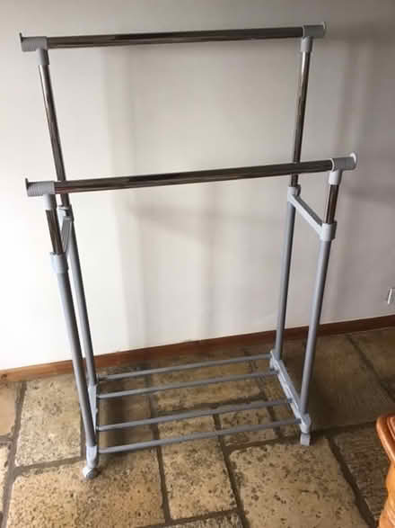 Photo of free Double clothes rail on casters (Leafield OX29) #1