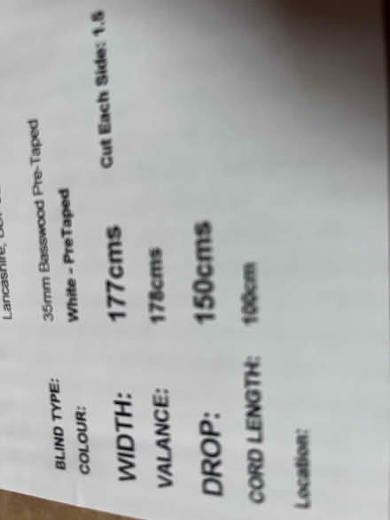 Photo of free White wooden blind Brand New (Harwell OX11) #3