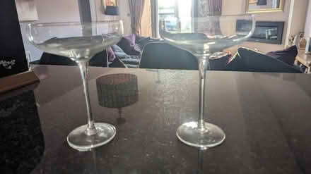 Photo of free Pair of tall champagne coups (RG24 Old Basing) #1