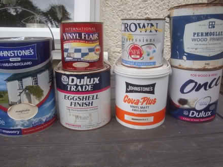 Photo of free Tins of house paint, some unused (Penn Hill BH14) #1