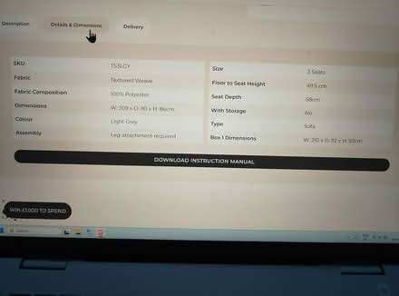 Photo of free Brand new sofa (N5 Highbury) #3