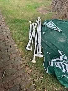 Photo of free Green and white striped Gazebo (Balcombe RH17) #3