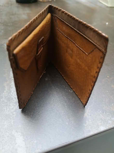 Photo of free Slim leather wallet. Hand stitched. (Barbourne WR1) #2
