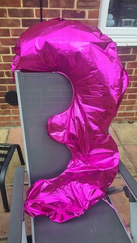 Photo of free Pink Number 3 Foil Balloon (Reigate RH2) #1