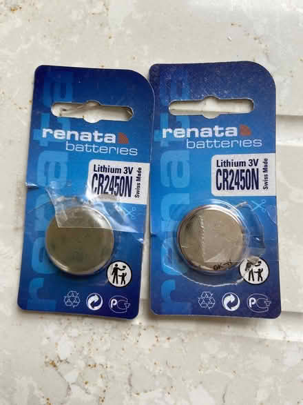 Photo of free 2 CR2450 N batteries (Stone staffordshire) #1