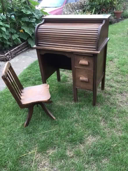 Photo of free Antique rolltop desk and chair (Leafield OX29) #1