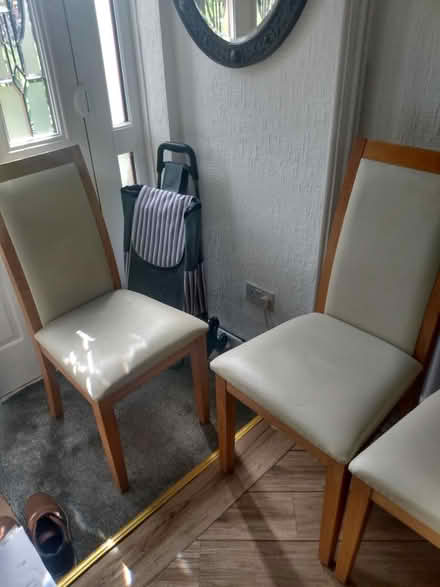 Photo of free 4 dining chairs (Woodley SK6) #2