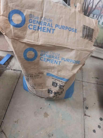 Photo of free Half bag blue circle cement (MK43) #1