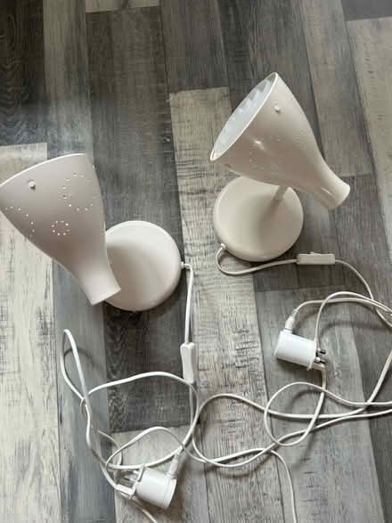 Photo of free 2 x white IKEA Snoig wall lights (East Hull HU9 2) #1