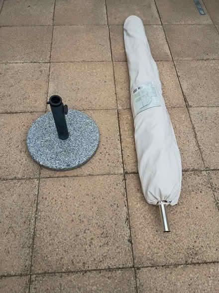 Photo of free Patio Garden Parasol 2M square with weighted base (Bridge of Allan FK9) #1