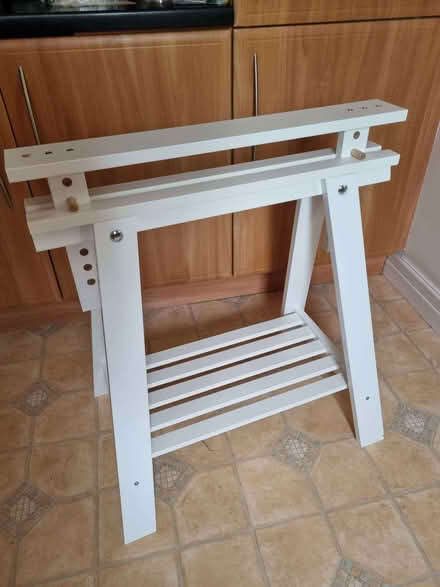 Photo of free Ikea Finnvard trestles x 2 in white (Walton Hall Gardens WA4) #2