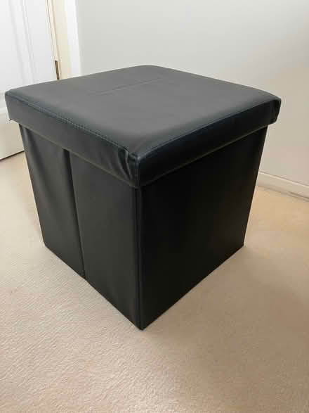 Photo of free Black leather effect storage cube (Emmbrook RG41) #1