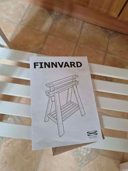 Photo of free Ikea Finnvard trestles x 2 in white (Walton Hall Gardens WA4) #1