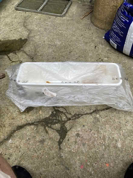 Photo of free White plastic flower trough (Hastings TN35) #1