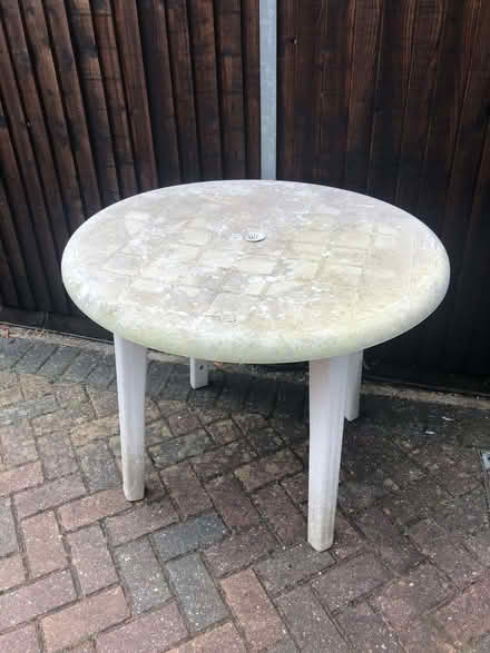 Photo of free Plastic Garden Table (Wood Farm OX3) #1
