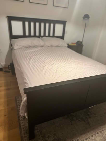 Photo of free IKEA Double Bed - black (EC1N) #2